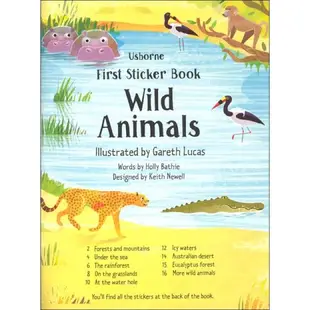 Usborne First Sticker 野生動物教育貼紙書兒童進口野生動物