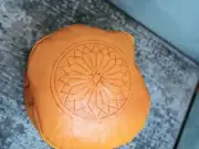 UNSTUFFED Pouf Handmade Genuine Leather Ottomans, SHIPS FROM USA!