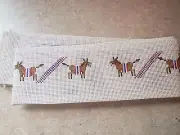 Handpainted Needlepoint Canvas Belt Democrat Donkeys Red White and Blue 13m 38"