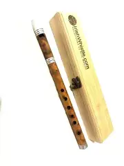 Thuya Burl Wooden High C Irish Tin Penny Whistle By Nick Metcalf /w Case