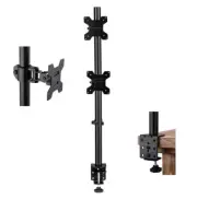 TV/Monitor VESA Desk Mount Dual Stacked Vertical Fits 13"-27" Screens LED LCD TV