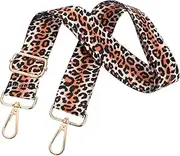 [TEHAUX] Adjustable DIY Bag Replacement Strap Wide Leopard Print Crossbody Shoulder Strap for Handbags Fit for Various Styles Easy Installation with Durable Buckles
