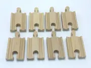 8 piece Wooden Train Track 2" fits Thomas Brio Melissa Doug More bulk loose