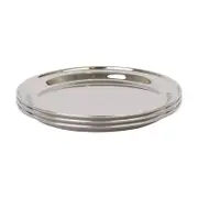 Round Stainless Steel Serving Trays - 25.5cm - Pack of 3