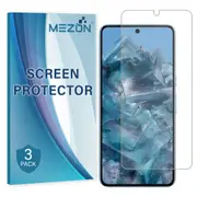 [3 Pack] Google Pixel 8 Pro (6.7”) Ultra Clear Screen Protector Film by MEZON – Case Friendly, Shock Absorption (Pixel 8 Pro, Clear) – FREE EXPRESS