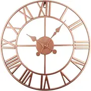 Rustic Vintage Metal Oversized Big European Retro Wall Clock for Home Living Room Art Decor