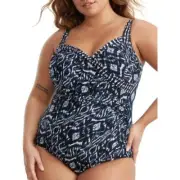 Miraclesuit Plus Size Palatium Sanibel One Piece Swimsuit Multicolor Sz 24W NWT