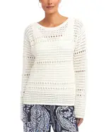 Karen Kane Boatneck Crochet Sweater