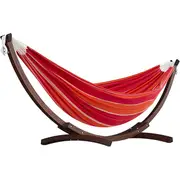 Double Cotton Hammock with Solid Pine Stand (260cm) - Mimosa