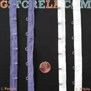 Purple & White Cotton Hook and Eye Loop Tape # 003