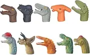 BRIGHTFUFU 10Pcs Dinosaur Finger Puppets Set Creative Hand Puppet for Interactive Plaything for Home School Kindergarten Educational Finger