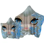 Faces of Faery #135 Beautiful Snowflake Ice Girl Towel with Hood