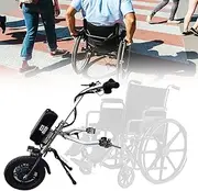 Wheelchair Pull Device, Electric Trolley Wheelchair Accessory, Three-Speed Adjustment, 65 Km Range, with Headlight/Shock Absorption System/Tweeter, Suitable for Disabled Wheelchairs,B
