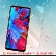 2pcs Tempered Glass Screen Protector Film With Eject Pin for Xiaomi Redmi Note 7