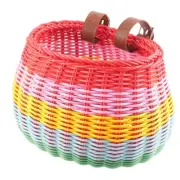 Bicycles Handlebar Storage Basket with Fasten Strap, Plastic Bike Front Basket