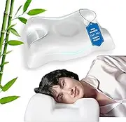 Flawless Face Beauty Pillow - Anti-Aging & Anti-Wrinkle Memory Foam Pillow - Cervical Neck Pillow for Neck and Shoulder Pain Relief, Perfect for Back and Side Sleepers, Includes 100% Bamboo Pillowcase