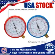 2PCS AC Low & High Pressure Manifold Gauge PSI KPA 1/8" NPT thread.