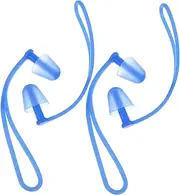 IWOWHERO 4 Pairs Cord Earbuds with Hanging Rope Childrens for Waterproof Earbuds Ear Buds Silicon Waterproof Swimming