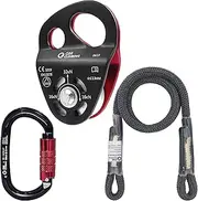 GM CLIMBING 32kN Double Tie-in Hitch Pulley CE UIAA Certified Hitch Tender Advance Prusiks for Arborist Tree Climbing Positioning Lanyards