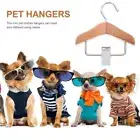 with Metal Clip Mini Coat Hanger Wooden Dolls Clothes Rack Cat