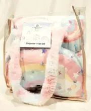 New Comfort Bay For Kids Rainbow Unicorn Sleepover Blanket Tote Set - NWT