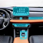 Car Interior Film Dashboard Piano Board Shift Center Console Anti-Scratch Transparent TPU Protection Film,for Mitsubishi Outlander 2022-2023 (Style E for LHD)