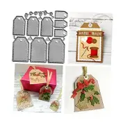 9 pcs Hanging Tags Cutting Dies, 9 pcs Lable Die Cuts Metal 9 pcs Tags