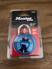 NEW BLUE Master Lock 1530DCM Combination Padlock, Cut Resistance 7mm ANTI SHIM D
