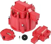 HEI Distributor Cap and Rotor Replacement For K549 SBC 283 305 307 327 350 400 BBC 454 396 427 Red Male Large Distributor Cap Rotor Kit