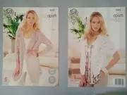 LADIES CARDIGANS, 2 styles 81-127cm, Opium 12ply - KING COLE Knit.Pattern 3682