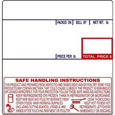 CAS LST-8040 Printing Scale Label, 12Rolls of 500Labels