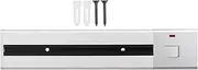 Removable Electrical Outlet Track System Surface Mounted Power Track System Movable Wall Outlet Ext Wirel Power Strip Sliding Rail Cables Management Compartment for Home Imp Ment Projects Silver