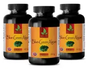 Organic BLUE GREEN ALGAE 500mg - Klamath Algae - Stem Cell - Anti Aging - 3 Bott