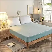 [BoNene] Queen Sheets Fitted Sheet for Winter Wine Color Warmer Soft Flannel Bed Sheet with Elastic Queen King Single Size Coral Fleece Bed Sheet Queen Sheet Set (Color : Type 21, Size : 150cmx200cmx25)