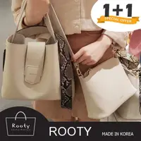 在飛比找PChome24h購物優惠-韓國Rooty雪德時尚皮革雙用水桶包 NO.R449