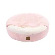 Charlie's Snookie Hooded Calming Dog Bed Pink - Medium