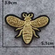 Gold Bee Patch for Embroidery Cloth Patches Badge Iron Sew On