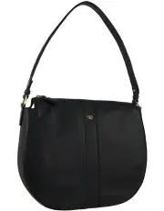 [PIERRE CARDIN] Leather Classic Hobo Bag in Black