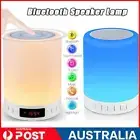Bluetooth Speaker RGB LED Night Light Dimmable Touch Sensor Lamp Alarm Clock