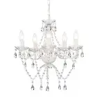 Antique House White 5-Light Crystal Chandelier Small Crystals Chandelier Mode...