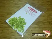 CHARTREUSE TYERS GLASS BEADS MEDIUM BY D'S FLIES - NEW FLY TYING MATERIALS