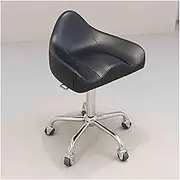 Swivel Saddle Stool with Wheels,Saddle Stool Chairs Support Ergonomic,Adjustable Rolling Stool for Salon Clinic Lab Kitchen(A)
