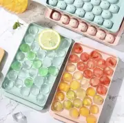 Ice Ball Maker Mold Mini Round Ice Cube Tray Reusable w/ Lid Freezer Lid 1” Ball