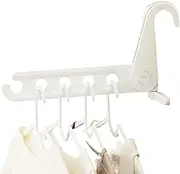 Cloth Drying Rack Foldable,Laundry Space Saver Five-Hole Hanger | Laundry Drying Rack Wall Mounted Clothes Hanger for Home Hotel Travel