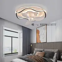 在飛比找Yahoo!奇摩拍賣優惠-吊扇佑家新款風扇燈靜音臥室餐廳吸頂簡約低樓層LED電扇燈吊扇