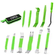 GOOACC 11 PCS Trim Removal Tool Kit, Metal Pry Tool Auto Fastener Remover Green