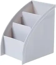 Remote Control Holder Tabletop Storage Organizer Caddy Holder Container Plastic Trapezoid Makeup Stationery Pen Box