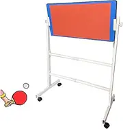 Table Tennis Rebound Board,Self-Study Training Baffle with Wheel,Parallel Bars Table Tennis Exerciser Tool,for School Gym