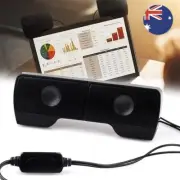 USB Clip-On Computer Sound Bar Stereo Speakers For Laptop Desktop PC Notebook