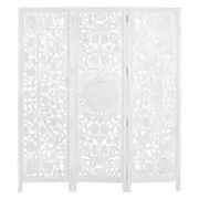 Jans 3 Panel Room Divider Screen Privacy Shoji Timber Wood Stand - White